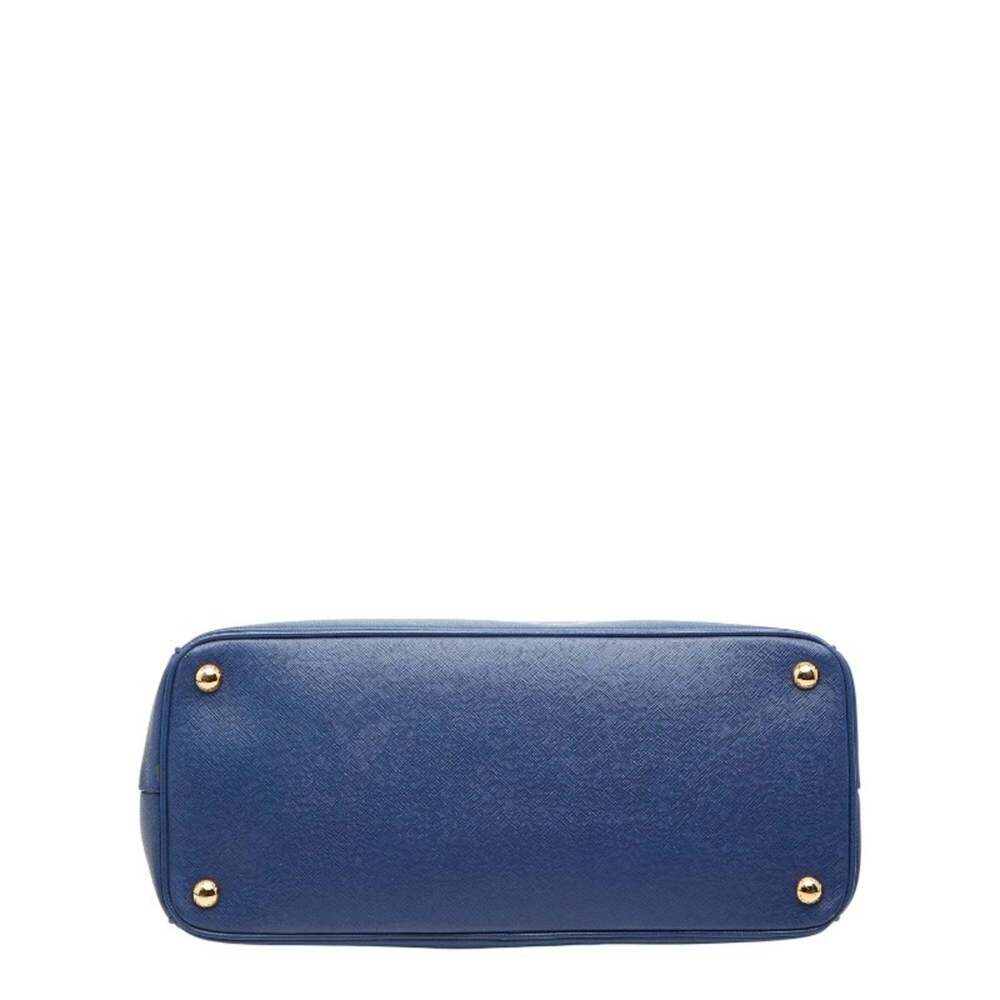 PRADA Blue Leather Saffiano Shoulder Bag - Picture 3 of 13